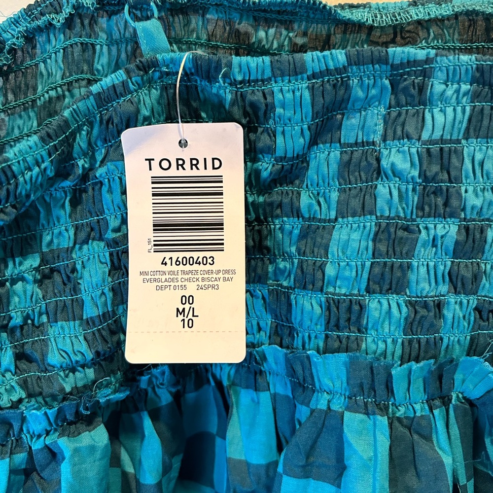 Torrid Mini Cotton Voile Trapeze Cover-Up Dress NWT Size 00/M/L - Picture 6 of 11